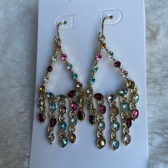 J.Crew Crystal dangly statement earrings - Picture 4 of 8